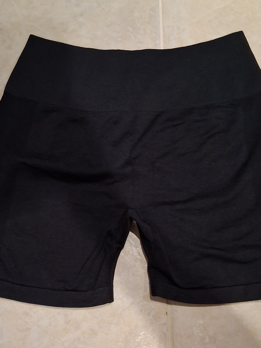 High-Rise Black Athletic Bike Shorts